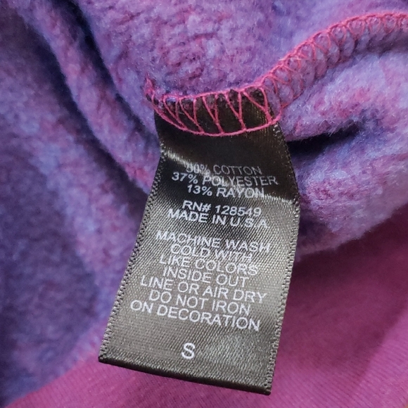 Aviator Nation Purple Crewneck Sweatshort Size S Never Stop Chasing Rainbows - Picture 5 of 8